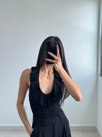 Halter neck bodysuit