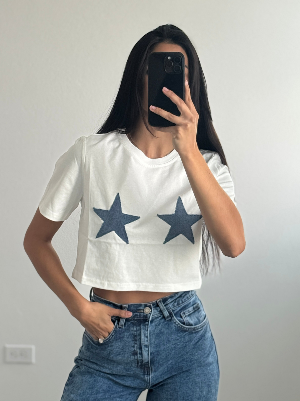 Stars crop T-shirt