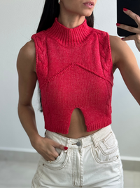 Crop sweater top