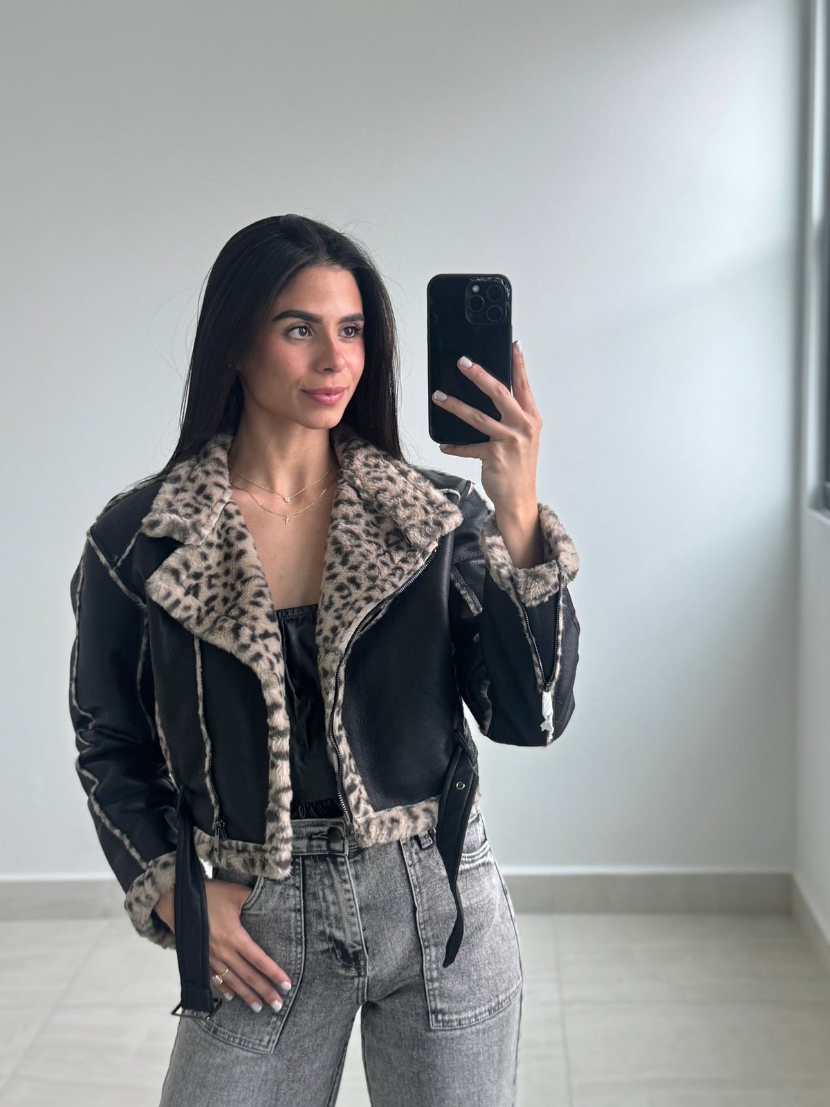 Leopard Luxe Leather Jacket