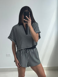Knitted Striped Set