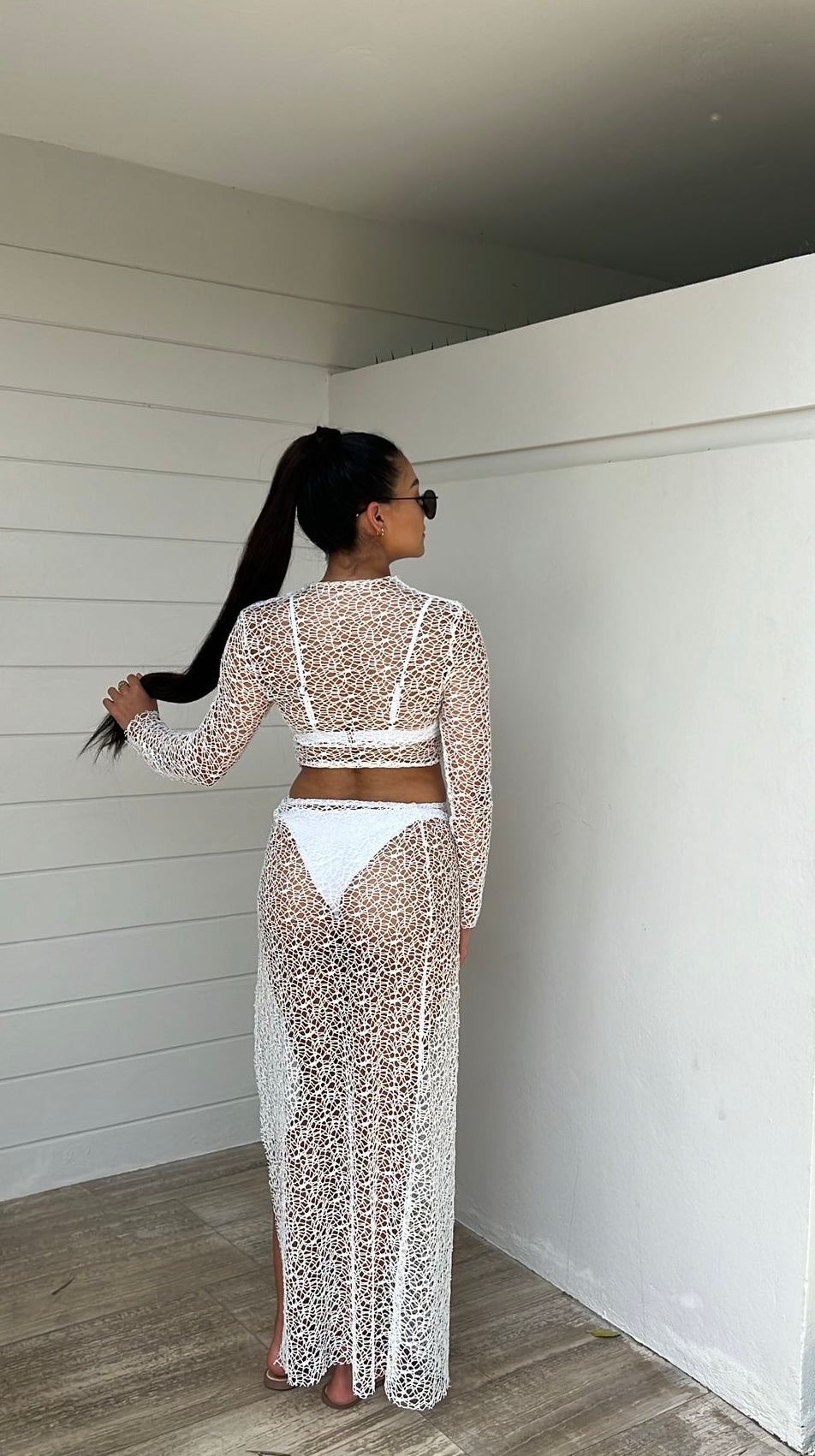 White coverup set