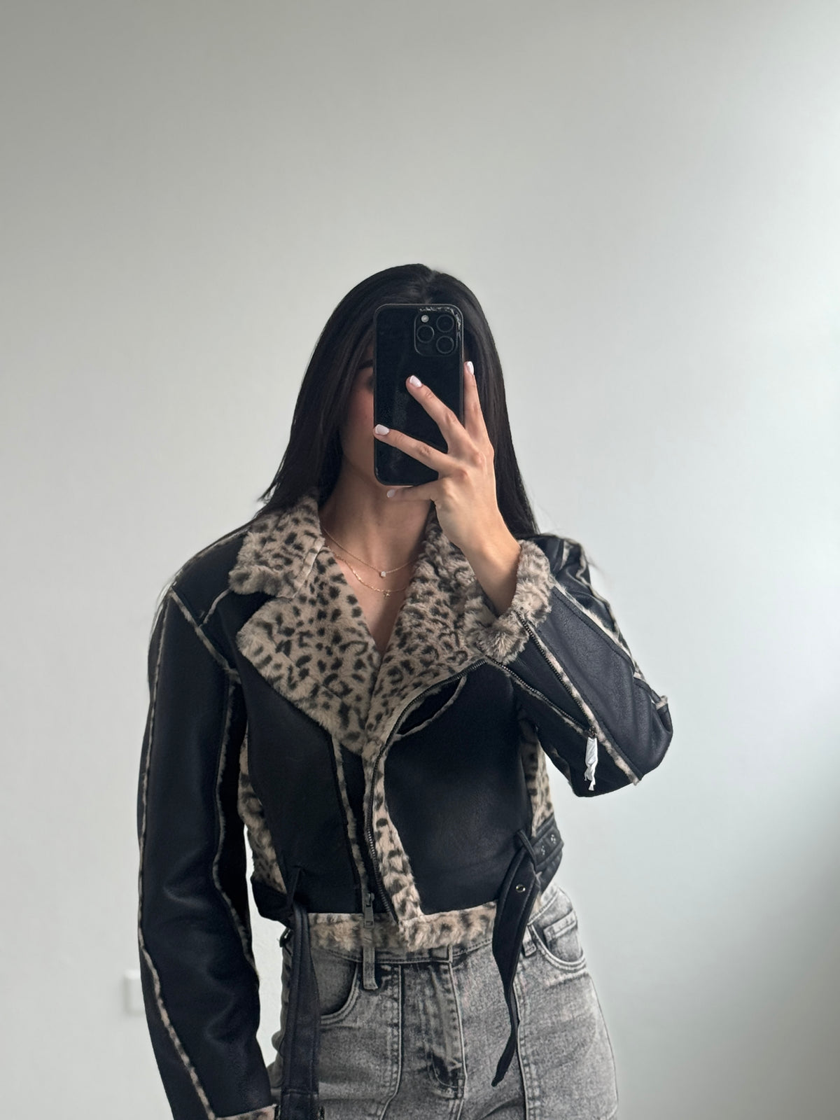 Leopard Luxe Leather Jacket