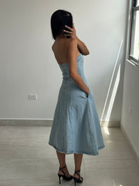 Denim midi dress