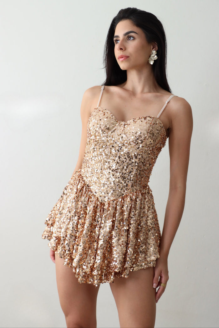 Gold Sequin Dress