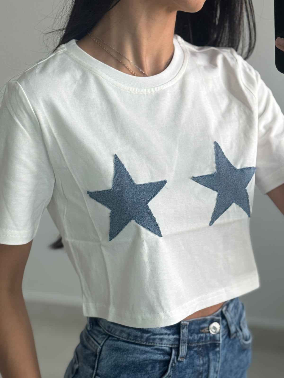 Stars crop T-shirt