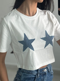 Stars crop T-shirt