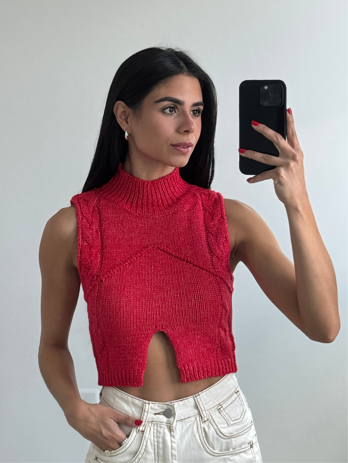 Crop sweater top