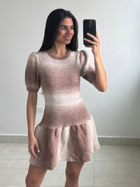 Ombre knit mini dress