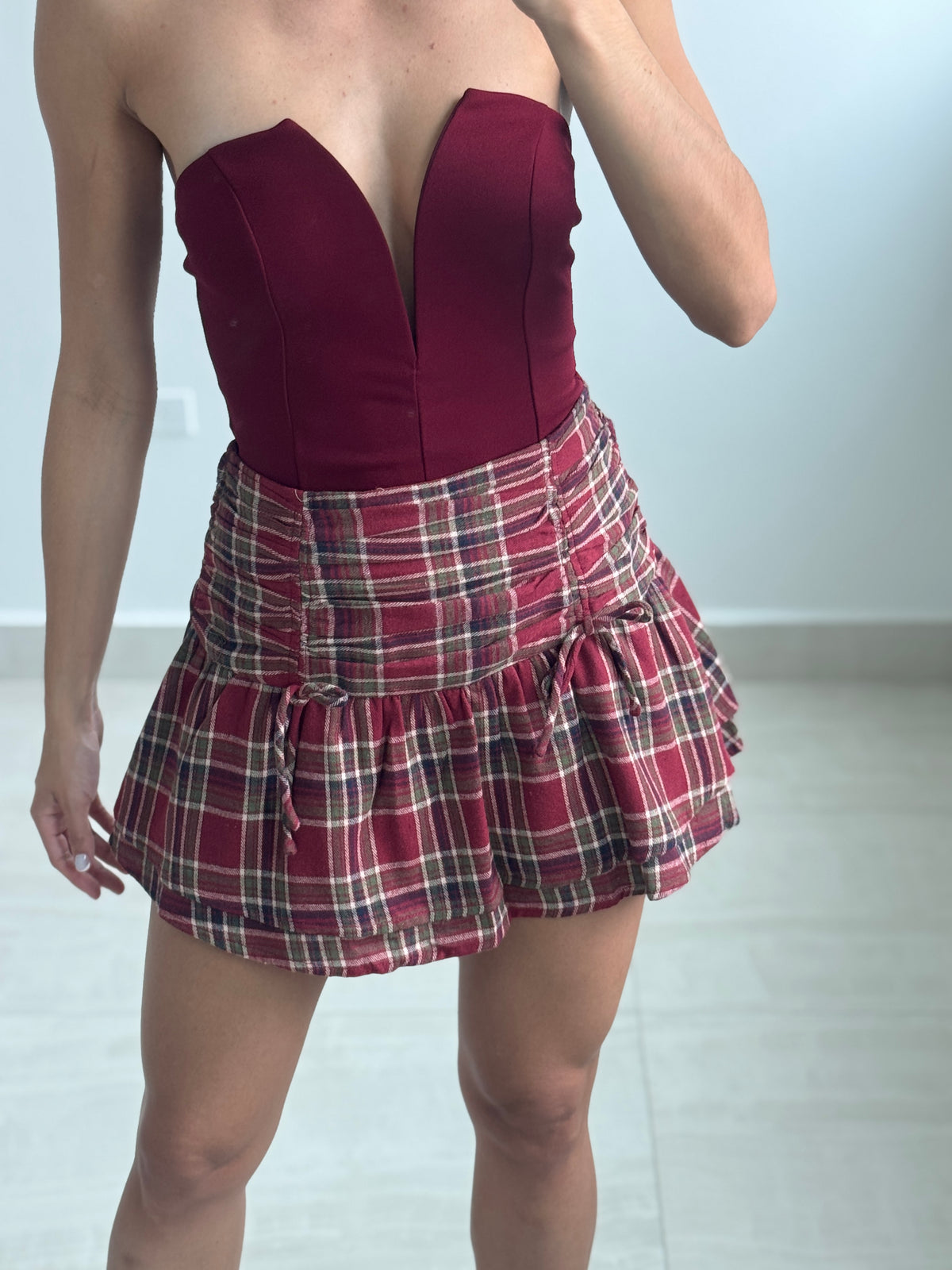 Plaid skort