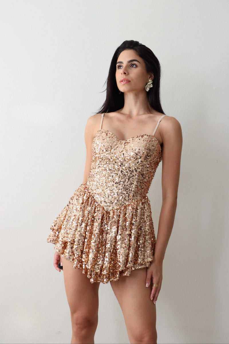 Gold Sequin Dress