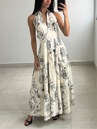 Floral Print Woven Maxi Dress