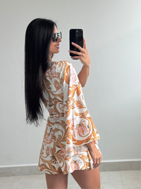 Floral one shoulder romper