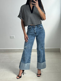 Vibrant vintage jeans