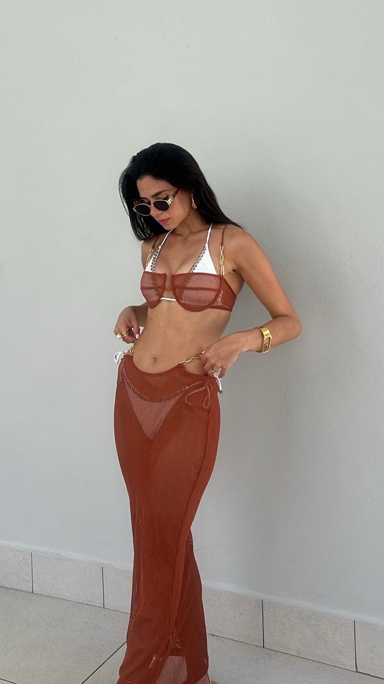 Brown Maxi set