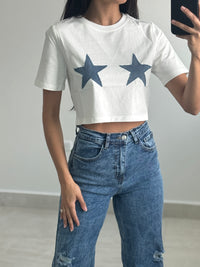 Stars crop T-shirt