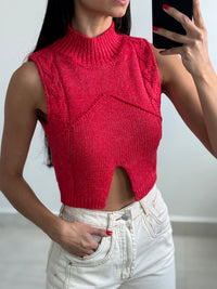 Crop sweater top
