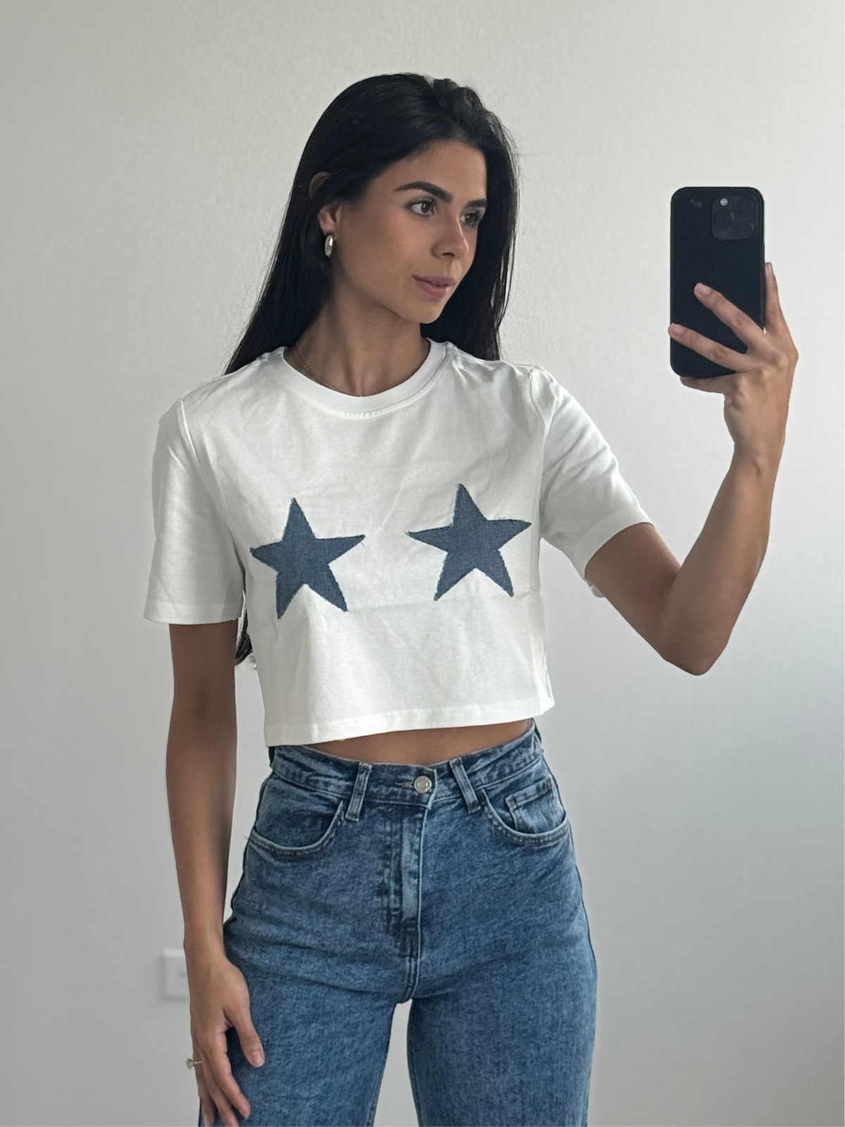 Stars crop T-shirt