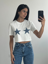 Stars crop T-shirt