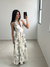 Floral Print Woven Maxi Dress