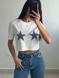 Stars crop T-shirt