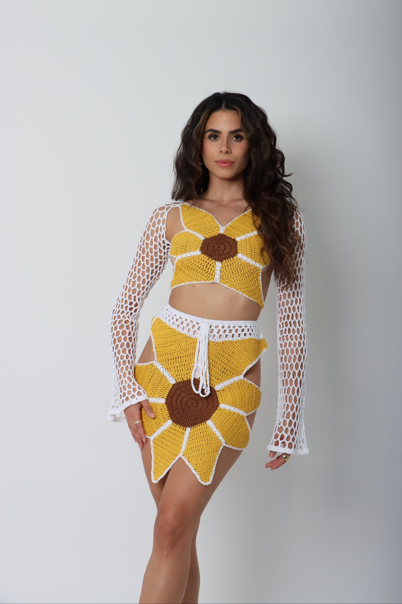 Sunflower crochet set