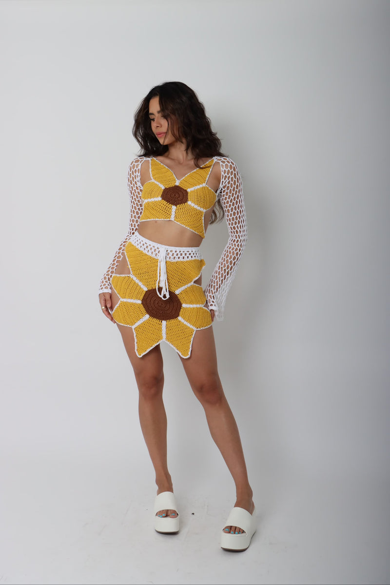 Sunflower crochet set